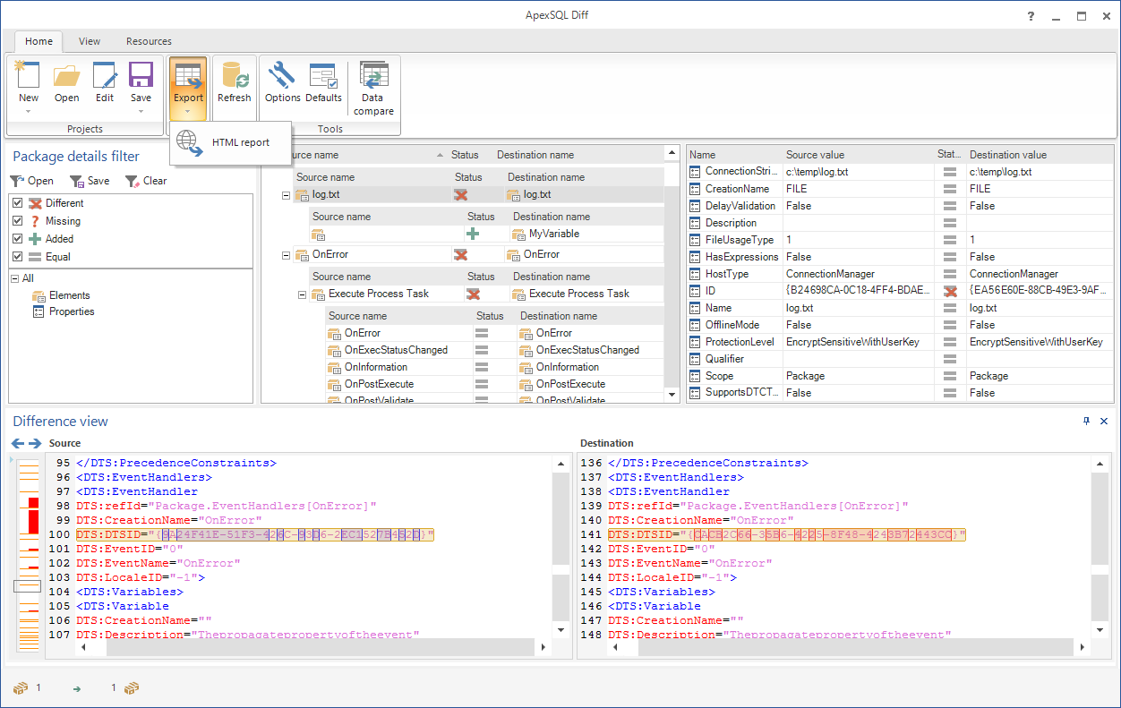 What s new in apexsql diff 2017