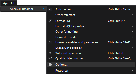 User defined SQL formatting profiles in ApexSQL Refactor